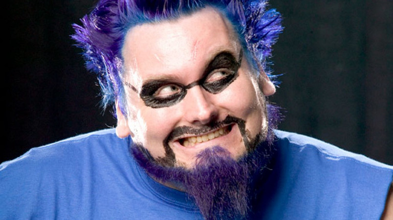 The Blue Meanie smiles