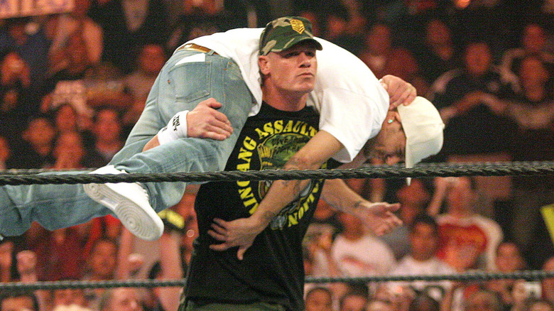 John Cena and Kevin Federline during WWE Monday Night RAW