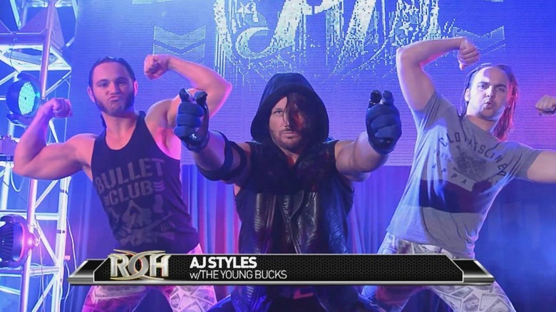 AJ Styles and The Young Bucks in ROH
