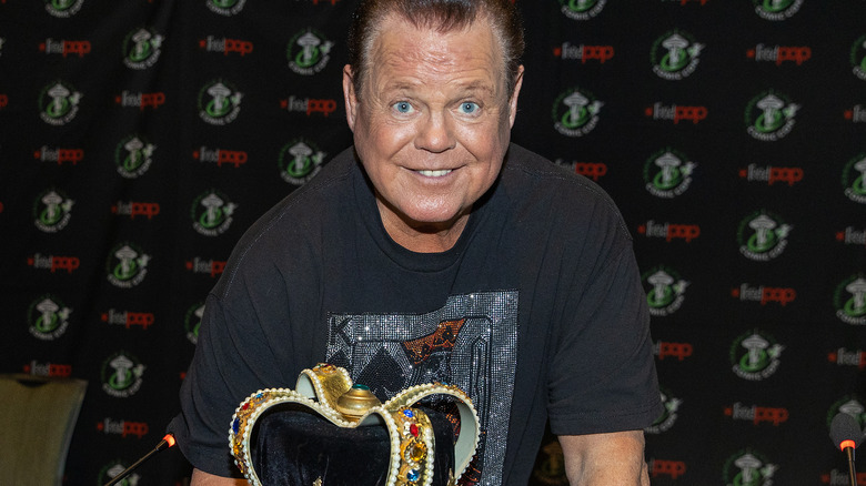 Jerry "The King" Lawler showing off his crown