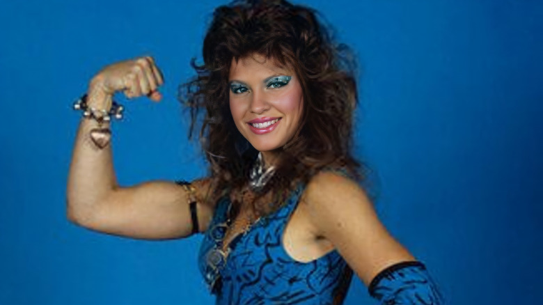 Wendi Richter during a promotional shoot while still signed to WWE