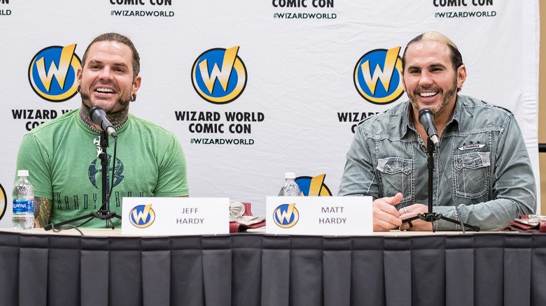 Jeff and Matt hardy are smiling.