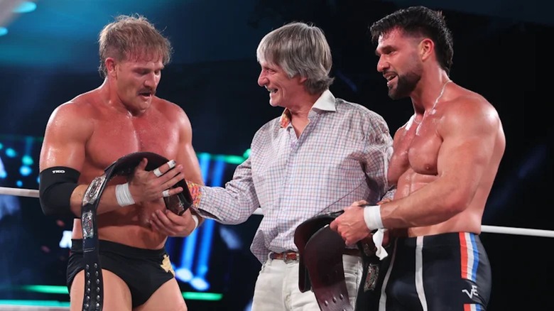 The Von Erichs celebrate a championship win with their father, Kevin.