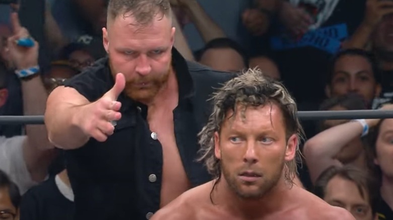 Jon Moxley and Kenny Omega on AEW Dynamite in 2019