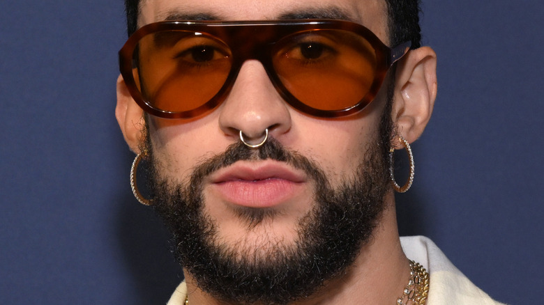 Bad Bunny wearing sunglasses at the GLAAD Media Awards