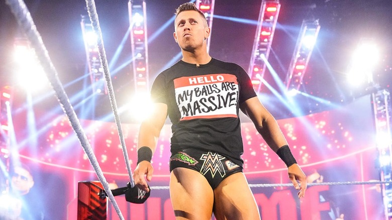 The Miz looking away