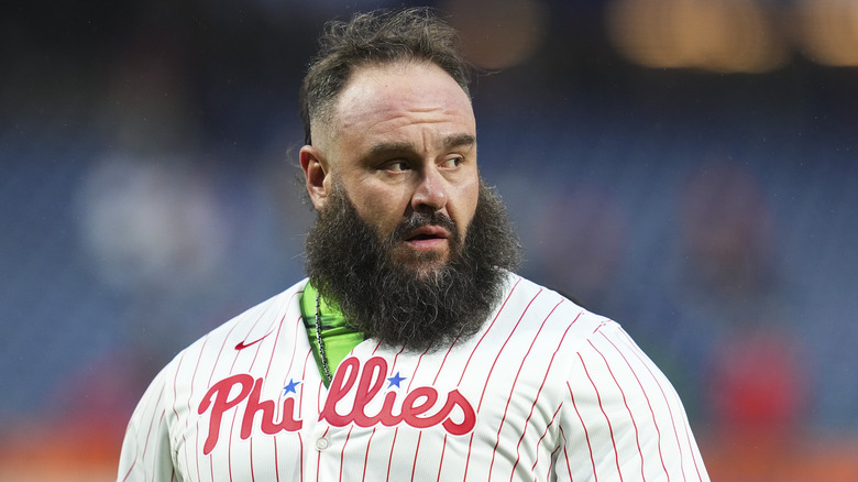 Braun Strowman at baseball game