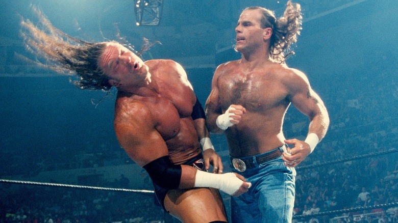 Triple H and Shawn Michaels at WWE SummerSlam 2002
