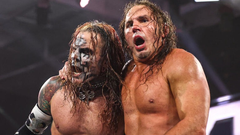 The Hardy Boyz look exhausted after a win.