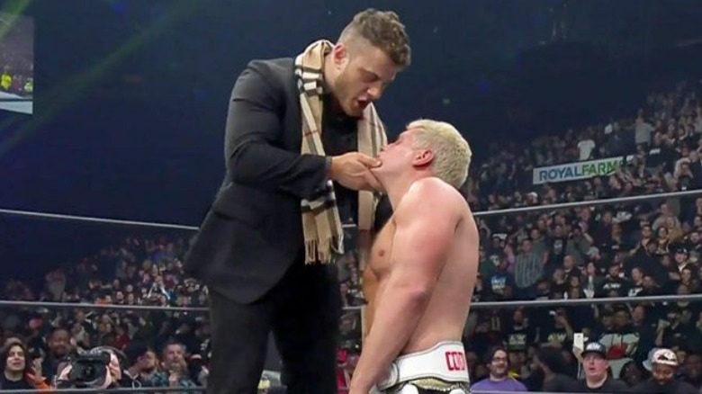 MJF kicking Cody in the crotch