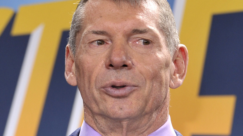Vince McMahon pursing his lips