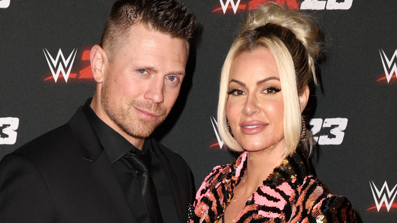 The Miz and Maryse Ouellet attend WWE 2K23 Launch Event at El Segundo Brewing Company on March 16, 2023 in El Segundo, California.