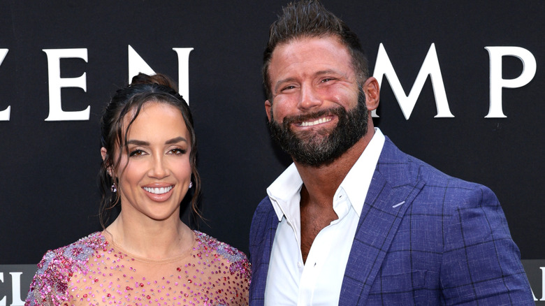 Chelsea Green and Matt Cardona attend the premiere of "Ghostbusters: Frozen Empire" at AMC Lincoln Square Theater on March 14, 2024 in New York City.