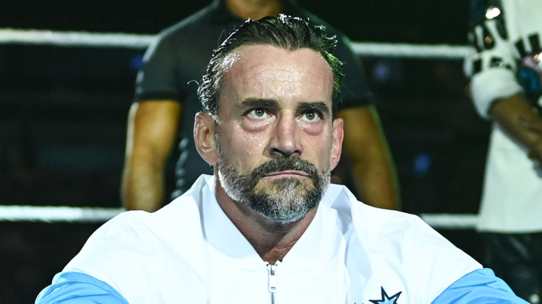 CM Punk looking ticked off and exhausted