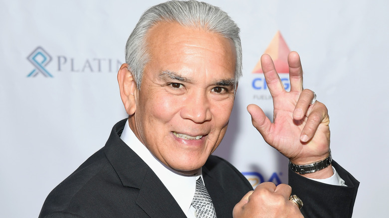 Ricky Steamboat raises hand