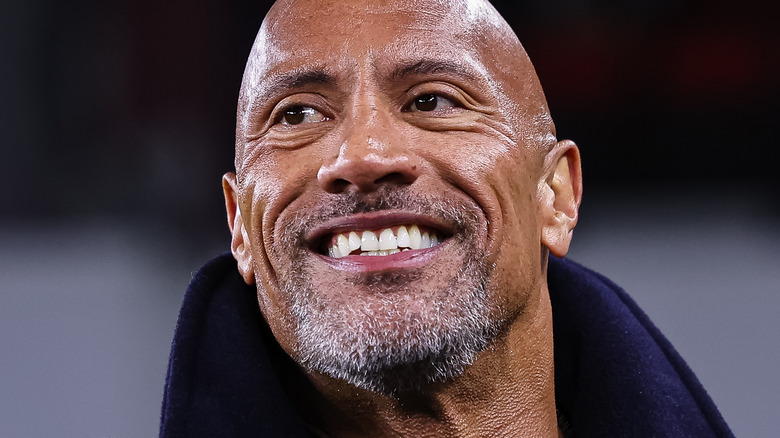 The Rock smiling