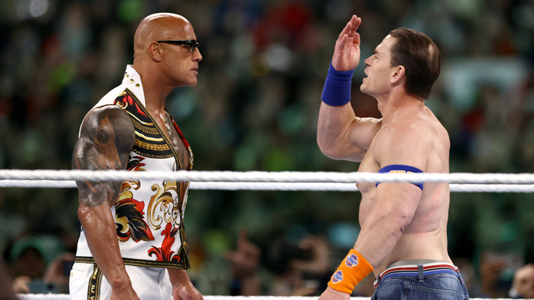 The Rock and John Cena at WrestleMania