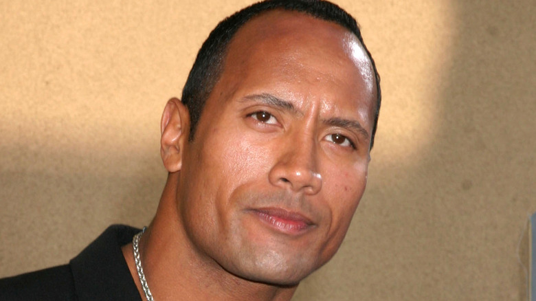The Rock staring ahead
