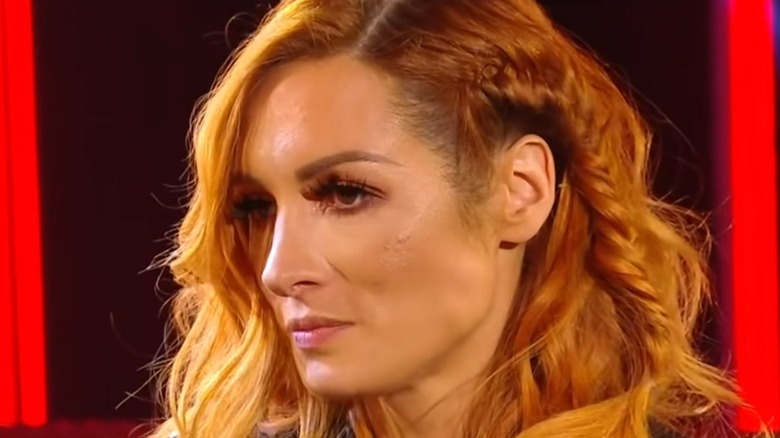 Becky Lynch looks sideways