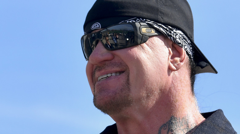 The Undertaker smiling