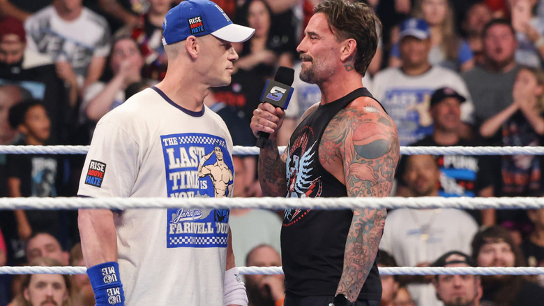 John Cena and CM Punk on WWE SmackDown