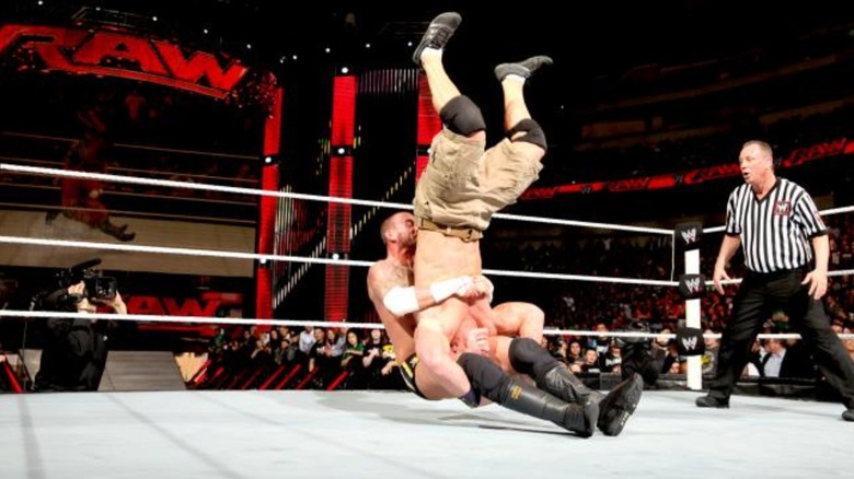 CM Punk and John Cena on WWE Raw in 2013