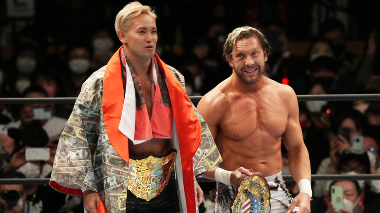 Kazuchika Okada and Kenny Omega at NJPW New Year Dash!!! 2023