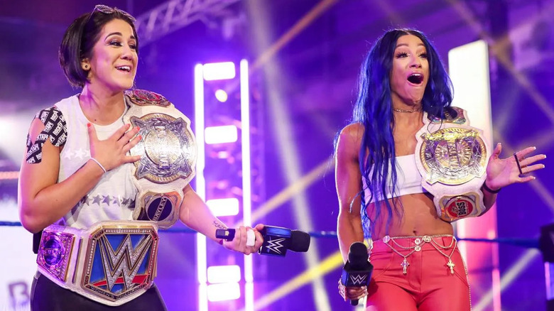 Bayley and Sasha Banks on WWE SmackDown