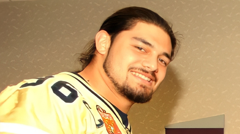 Roman Reigns visiting uniform as member of Georgia Tech football team