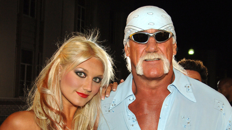 Brooke Hogan and Hulk Hogan during VH1 Big in '05 - Red Carpet at Sony Studios in Los Angeles, California, United States.