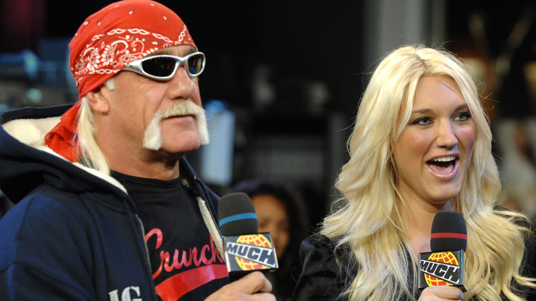 Brooke Hogan and Hulk Hogan during Keshia Chante, Brooke Hogan and Hulk Hogan Visit MuchOnDemand - December 4, 2006 at Chum/City Building in Toronto, Ontario, Canada.