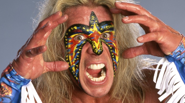 The Ultimate Warrior poses