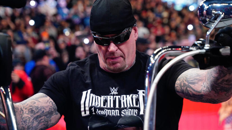 The Undertaker on his motorcycle