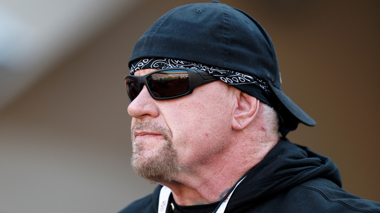 WWE legend The Undertaker attends the game between the Texas Longhorns and the Florida Gators at Darrell K Royal-Texas Memorial Stadium on November 09, 2024 in Austin, Texas.