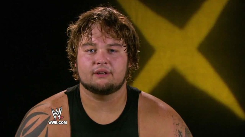 Bray Wyatt as "Husky Harris" during a backstage interview during his original NXT run.