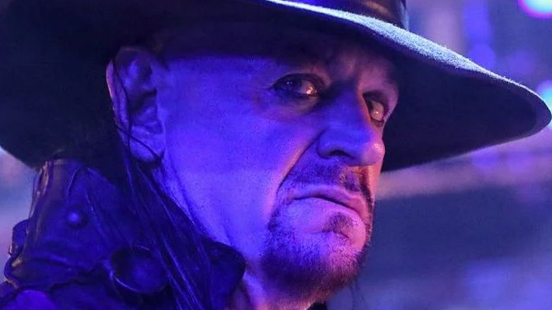 A closeup of The Undertaker