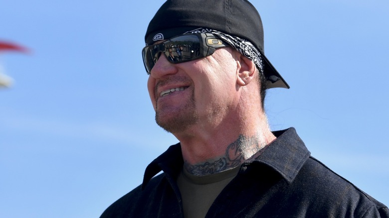 The Undertaker smiling