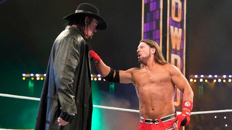 The Undertaker and AJ Styles in Saudi Arabia