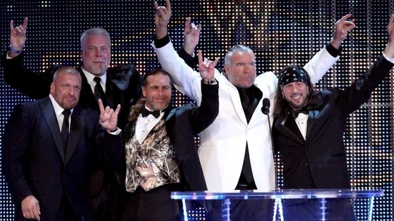 The Kliq celebrates at WWE's annual Hall of Fame ceremony