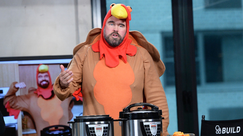 Gene Snitsky dressed in a turkey suit.