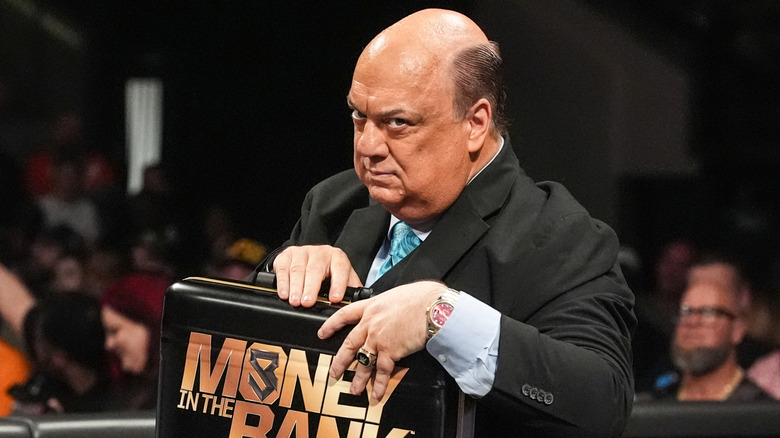 Paul Heyman ringside during Monday Night RAW at Legacy Arena at the BJCC on July 14, 2025 in Birmingham, Alabama.