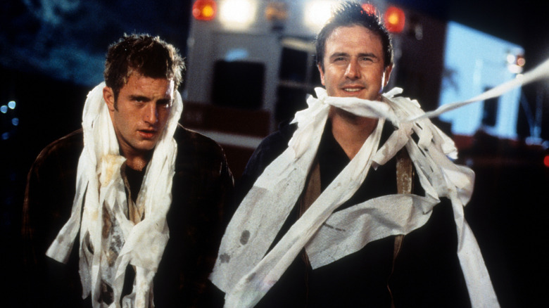 Scott Caan and David Arquette, wrapped in toilet paper in Ready To Rumble