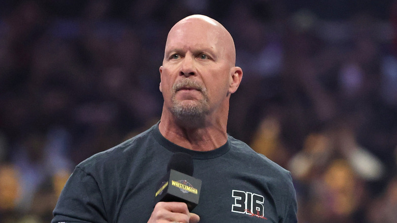 Steve Austin preparing to say "What?"