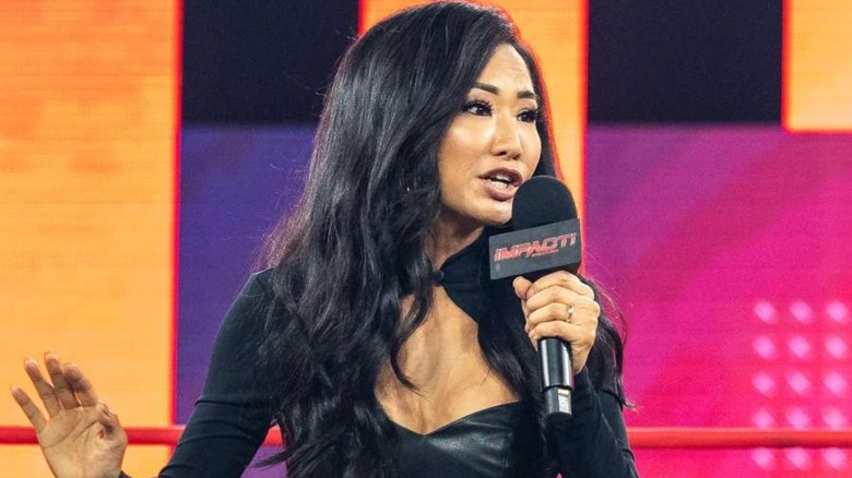 Gail Kim on the mic