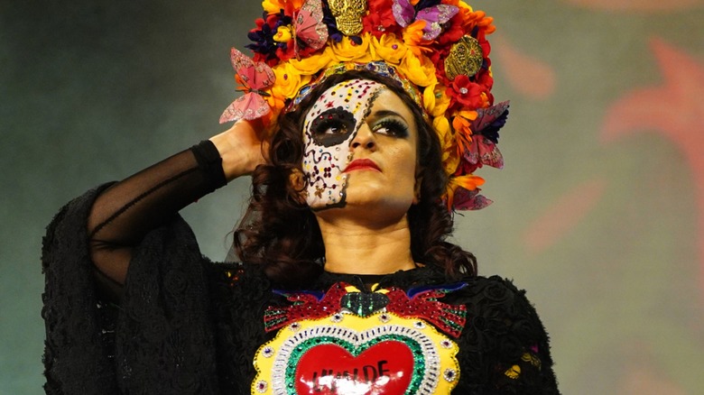 Thunder Rosa makes her way to the ring