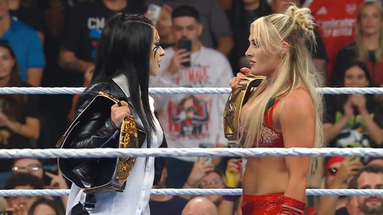 Tiffany Stratton and Stephanie Vaquer face off