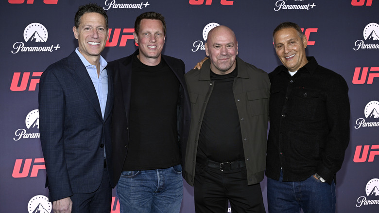 Mark Shapiro, David Ellison, Dana White, and Ari Emanuel [From left to right]