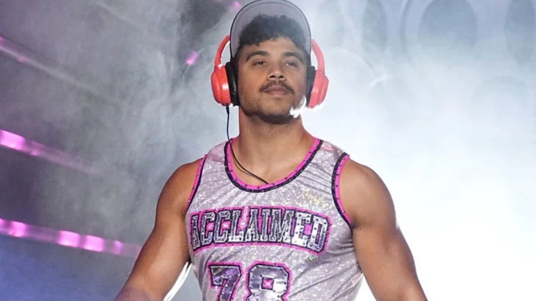 Max Caster heads to the ring before a match on AEW programming.