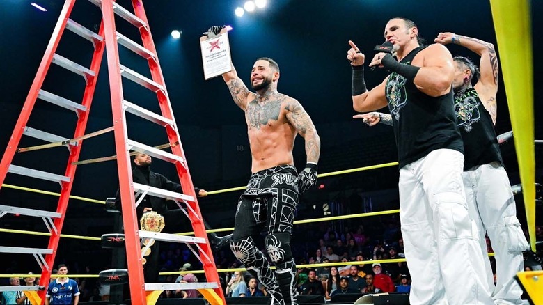 Trey Miguel celebrating main event win on TNA Impact