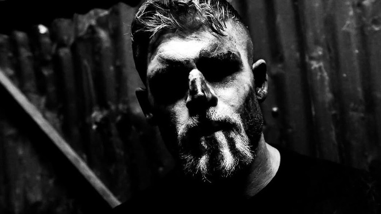 Steve Maclin introduces his Mayhem persona in a backstage photo shoot